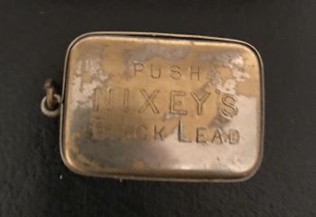 Matchbox engraved with Nixey’s Black Lead