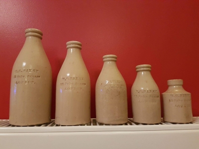 Five Doulton & Co. Stoneware Bottles; by kind permission of Andrew Nixey