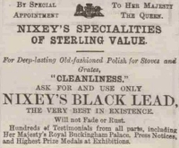 The Royal Arms on an advert from the Bath Chronicle and Weekly Gazette of 17th November 1892
