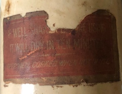 A closer view of the back label; by kind permission of Liam Ferrall