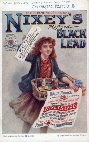 Nixey’s Black Lead Advertisement; this image was originally designed by Fred Morgan
