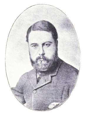Portrait of William George Nixey (1855-1912) from Two Centuries of Soho; image edited and enhanced by Nivard Ovington