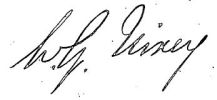 Signature of W G Nixey