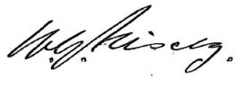 Signature of W G Nixey